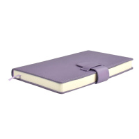 Ежедневник недат. А6+ 160л., кож.зам., тв.пер. "Краст сиреневый" ляссе, хлястик