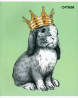 Тетрадь А5 48л кл. Альфа-Тренд "Кролики" твин УФ-лак, белизна 100%