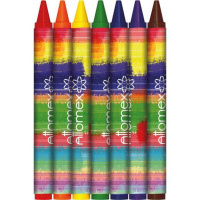 Мелки восковые школьные  6цв.