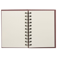 Блокнот А6, 62л. "Travelling sketchbook" гранатовый, пружина слева