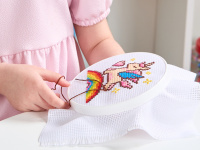 Набор  для вышивания крестиком "Единорог" (с пяльцами)