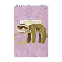 Блокнот А5  40л гребень "Карибские ленивцы" клетка