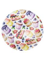 Набор для праздника  "Вкусняшки"  тарелка 6шт, стаканы 6 шт, колпаки 6 шт