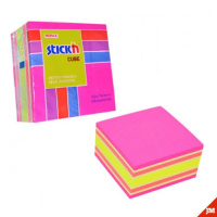 Бумага с липким краем (76*76мм)  400л, 4цв., НЕОН