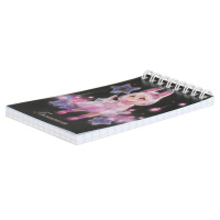 Блокнот А7  40л гребень "Лоли и звезды" кл., выб.УФ-лак, глиттер