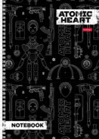 Тетрадь А4  96л кл. гребень Hatber "Atomic Heart" мат.лам., перф.на отрыв*