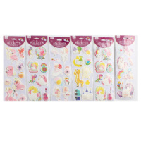 Набор наклеек объемные "Единороги и друзья" 22*8см ассорти