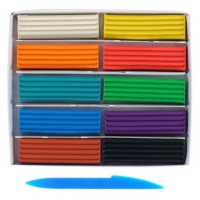 Пластилин 10цв 200гр. Классика, со стеком,  карт.упак.