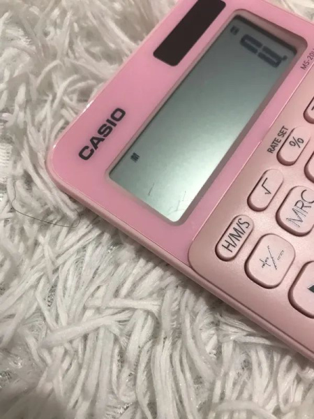 Калькулятор 12 разр.  CASIO MS-20UC-PK-S-UC настольный, розовый