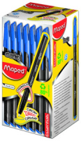 Ручка шар. MAPED GREEN DARK 0,6мм, треуг.чёрн.корп.под карбон, синяя