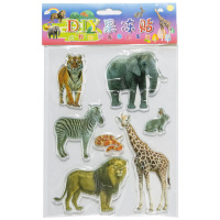 Набор наклеек гелевые "Ассорти" 15*20см 6 стикеров