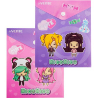 Конверт на кнопке  с рисунком 140*170мм NicoNico:-) 0,18мм,