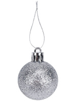 Набор елочных шаров 4 см,  24 шт. "Новогоднее настроение" серебрянный