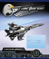 Тетрадь А5 12л кл Айрфорс, водн.лак, блёстки