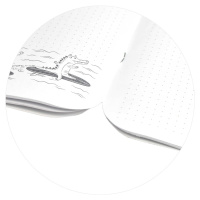 Блокнот 180*255мм  40л скоба "Котенок и лимонад" точка, вырубка