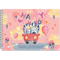 Альбом А4 24л гребень "Коты-романтики" пл. 120гр/м2