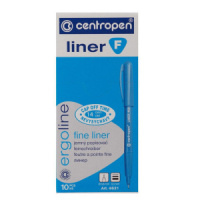 Ручка капиллярная Centropen трёхгранная 0,3мм синяя