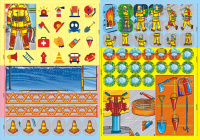 Раскраска А4 16стр. с наклейками "Пожарная часть"