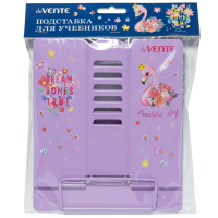 Подставка для книг "Flamingo" 15*15см полностью металл, сиреневая