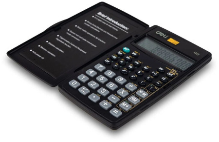 Калькулятор   8+2 разр. Deli  научный, черный E1711