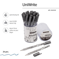 Ручка гелевая Sketch&Art  0,8мм "Uni Write" серебряная