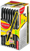 Ручка шар. MAPED GREEN DARK 0,6мм, треуг.чёрн.корп.под карбон, чёрная