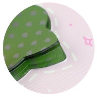 Закладки с липким краем (40*30мм)  4 цв, по 25л. "Кошачьи головы на розовом" пластиковые