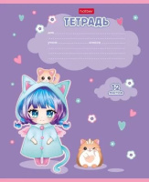 Тетрадь А5 12л кл. Hatber "Девочки_аниме" 5 диз.в блоке, белизна 100%