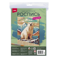 Роспись по дереву "Полярный медведь"