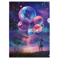 Папка уголок А4 "Мечтай" 220*310мм, пластик, голограф.печать, УФ-печать