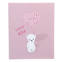 Фотоальбом 200 фото 10*15см Мишка с сердцем