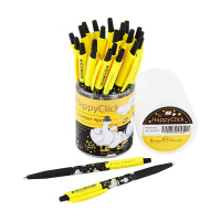 Ручка шар. BV автомат. "HappyClick. Гуси" 0,5мм, синяя