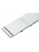 Записная книжка А5  96л., кожзам "Reporter. Темно-серый. Saint Petersburg" резинка