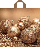 Пакет с петлевой ручкой 42х44 (70мк) Бронзовые шарики, ПВД