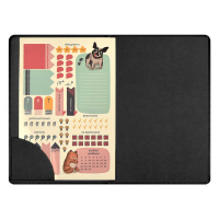 Планинг школьный обл. кожзам, тв.пер. "Плонже черный" ляссе, 80 л.