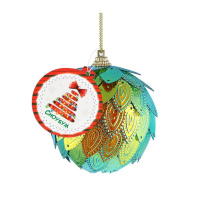 Подвесное украшение  8 см "Ассорти" зелено-бронзовый, 6 видов