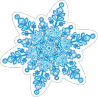 Украшение на скотче 10*10см "Снежинка"