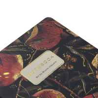 Записная книжка А6  32л. картон, мягк.пер. "Flora. Гранат" лин.