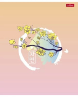 Тетрадь А5 48л кл. Hatber "Цветущие страницы" софт-тач, 5 диз.в спайке, белизна 100%