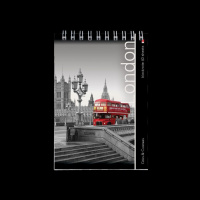 Блокнот А6  40л гребень "Города" клетка