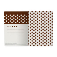 Записная книжка А5  40л. картон, мягк.пер. "Brown polka dot" кл.