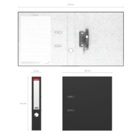 Регистратор А4 50мм, Standart, чёрный