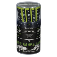 Ручка шар. BV "FunWrite. Машины. Цвет салатовый" 0.5мм, синяя