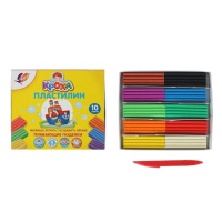 Пластилин 10цв 120гр. Кроха, ПЛАВАЮЩИЙ со стеком,