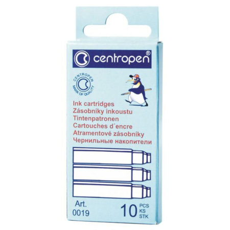 Картридж Centropen для перьевой ручки син., 10шт