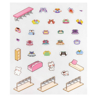 Наклейки-румбокс д/создания миниатюрных сцен 12,5*15см "Кролик. Магазин одежды"