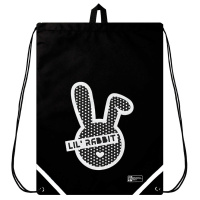 Мешок для обуви 1 отд, 360*480 светоотр. "Серебряный зайчик" петля