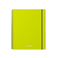 Тетрадь А5  80л кл. гребень Erich Krause "Neon", пластик. обложка, резинка