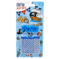 Свечи для торта "Пираты" 6см, 12шт/уп