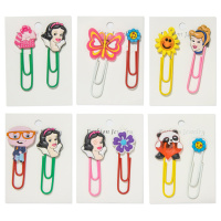 Закладка Скрепка   50 мм, с рез. фигуркой, набор 2шт.